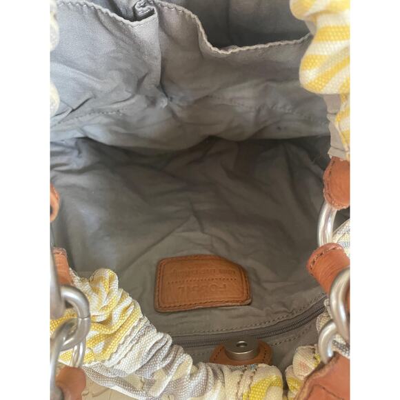 FOSSIL Multicolored patchwork fabric/Leather suede shoulder bag/crossbody - Picture 9 of 13